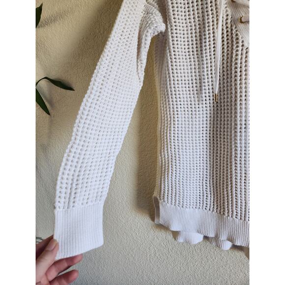 Michael Kores Women's Crochet Thick Lace Up Sweater- Sm - Picture 4 of 8